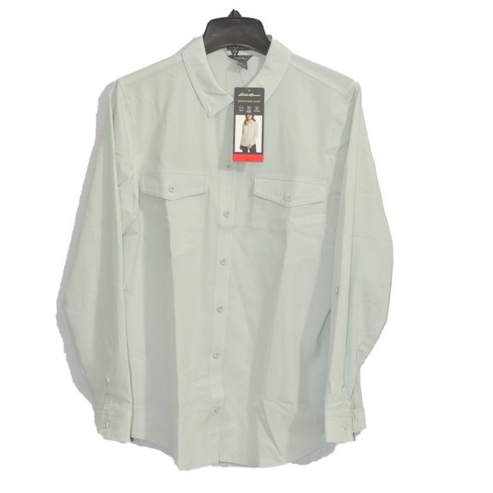 Ladies' long sleeve‎ Departure Top  Eddie Bauer in green